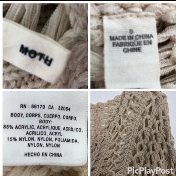 Anthropologie Open Knit Boho Top - Picture 6 of 6